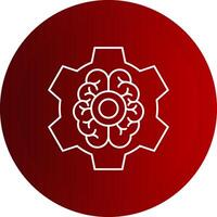 Brain Functions Line Button Icon vector