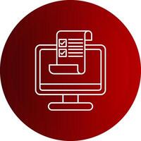 Brief Line Button Icon vector