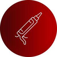 Sealant Gun Line Button Icon vector