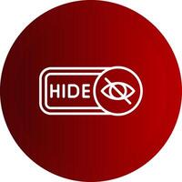 Hide Line Button Icon vector