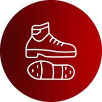 Tap Shoes Line Button Icon vector