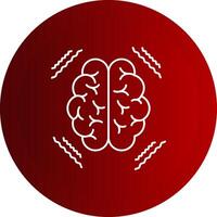 Brain Parkinson Line Button Icon vector