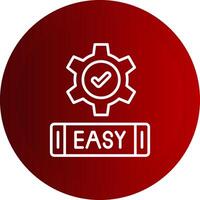 Easy Line Button Icon vector