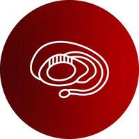 Basal Ganglia Line Button Icon vector