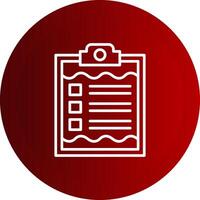 Clipboard Line Button Icon vector
