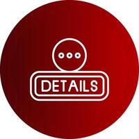 Details Line Button Icon vector