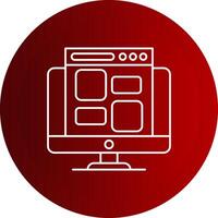 Website Template Line Button Icon vector