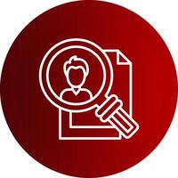 Search Employee Line Button Icon vector