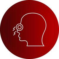 Congestion Line Button Icon vector