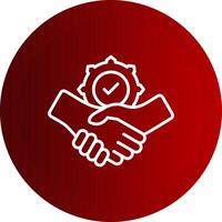 Cooperation Line Button Icon vector