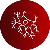 Astrocyte Line Button Icon vector