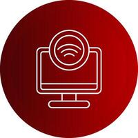 Internet Access Line Button Icon vector