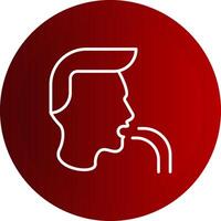 Nausea Line Button Icon vector