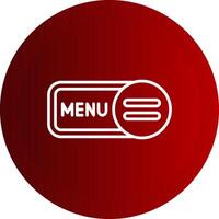 Menu Line Button Icon vector