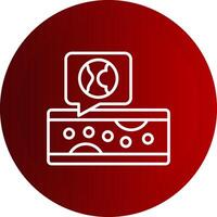 Atherosclerosis Line Button Icon vector