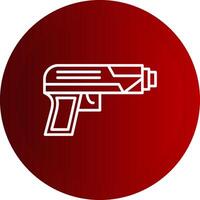 Starting Gun Line Button Icon vector