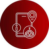 Virtual Assistant Line Button Icon vector