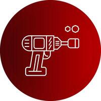 Impact Wrench Line Button Icon vector
