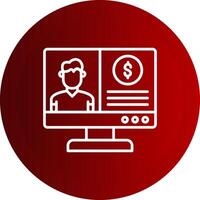 OnLine Button Coach Line Button Icon vector