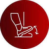 Toe Drop Line Button Icon vector
