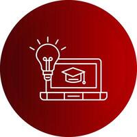 onLine Button tuition Line Button Icon vector
