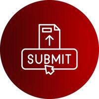 Submit Line Button Icon vector
