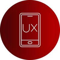 Ux Design Line Button Icon vector
