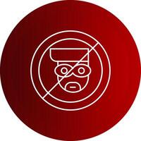 Anti Theft Line Button Icon vector
