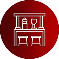 Bar Line Button Icon vector