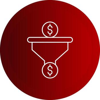 dólar ventas tubería botón línea botón icono vector