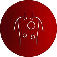 Eczema Line Button Icon vector