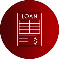 Loan Line Button Icon vector