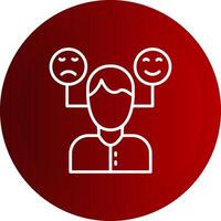 Emotions Line Button Icon vector