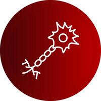 Nerve Cell Line Button Icon vector