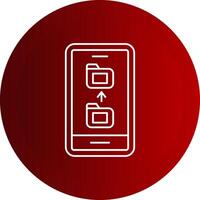 Files Exchange Line Button Icon vector