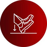 Heel Dig Line Button Icon vector