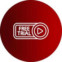 Free Trial Line Button Icon vector
