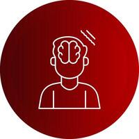 Parkinson Line Button Icon vector