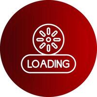 Loading Line Button Icon vector