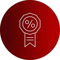 Badge Line Button Icon vector