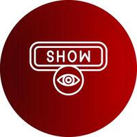 Show Line Button Icon vector