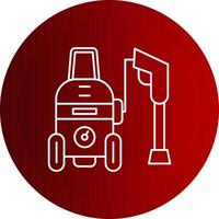 Power Wash Line Button Icon vector