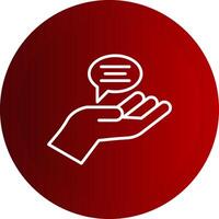 Advice Line Button Icon vector