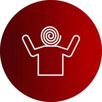 Hallucination Line Button Icon vector