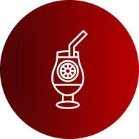 Cocktail Line Button Icon vector
