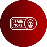 Learn More Line Button Icon vector