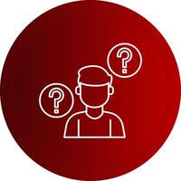 Memory Loss Line Button Icon vector