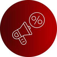 Promotion Line Button Icon vector