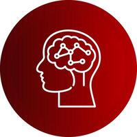 Neural Circuit Line Button Icon vector