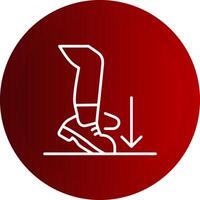 Ball Dig Line Button Icon vector